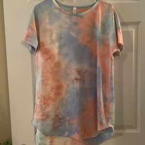 Pink & Blue Tye Dye Top